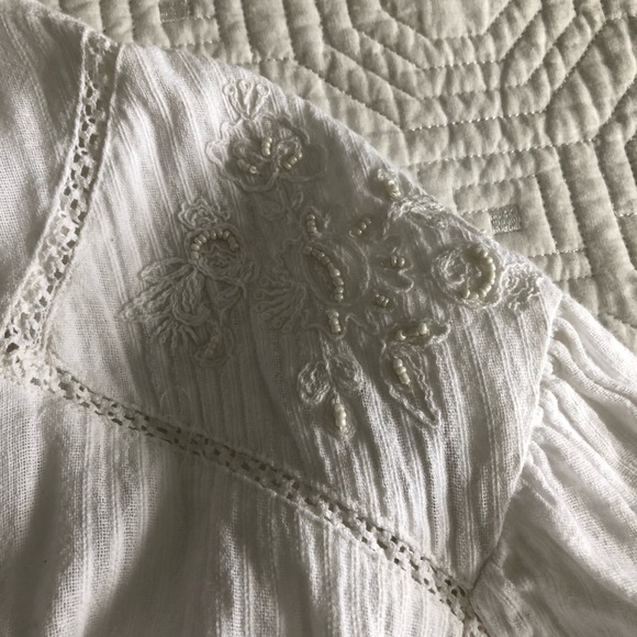 Zara white wrap around long sleeve blouse size S - Picture 6 of 15